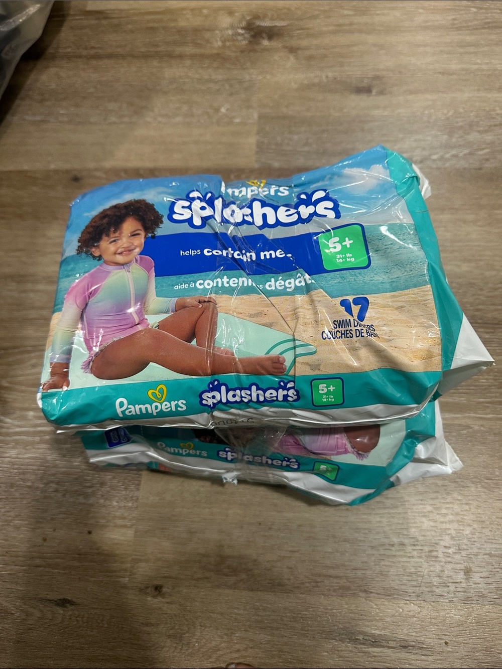 Pampers Splashers Swim Diapers - pack of 2 - 34 diapers total - size 5+ 31+ lb